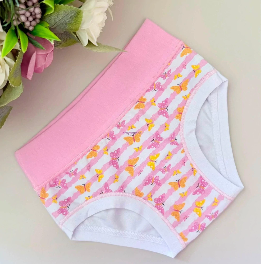 Dívčí kalhotky ALVADA B9814 bianco/ pink