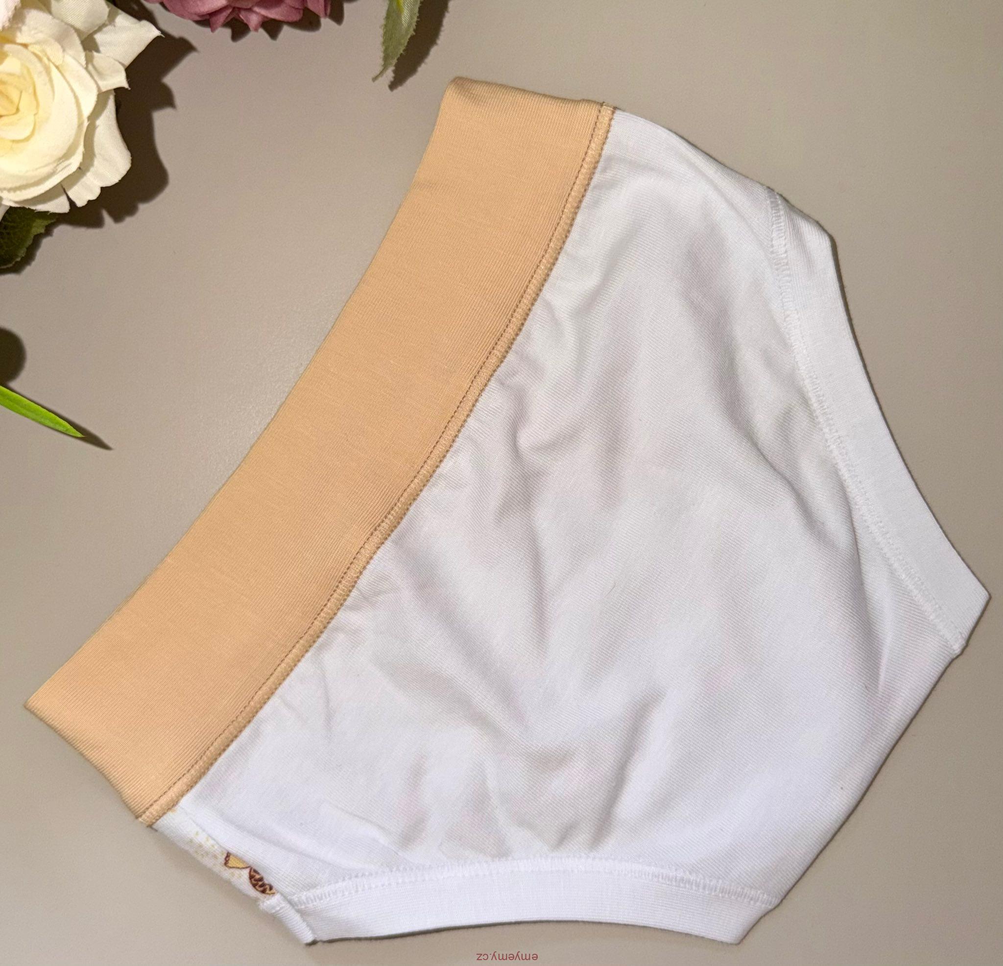 Dívčí kalhotky ALVADA B9812 bianco/nude 6
